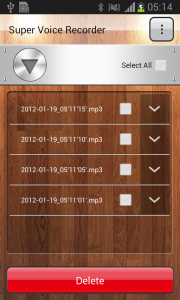 اسکرین شات برنامه Voice Recorder 2