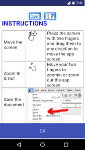 اسکرین شات برنامه AndroWriter document editor 3