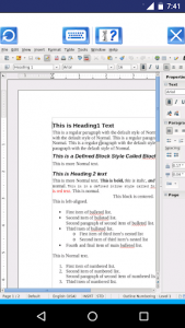 اسکرین شات برنامه AndroWriter document editor 5