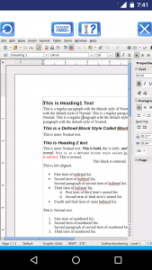 اسکرین شات برنامه AndroWriter document editor 1