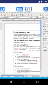 اسکرین شات 1 برنامه AndroWriter document editor