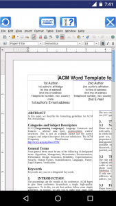 اسکرین شات 2 برنامه AndroWriter document editor
