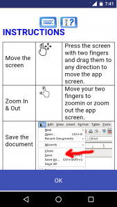 اسکرین شات 3 برنامه AndroWriter document editor