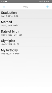 اسکرین شات 3 برنامه D-Day List