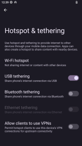 اسکرین شات 2 برنامه Quick USB Tethering Wifi