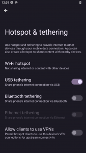 اسکرین شات 2 برنامه Quick USB Tethering Wifi