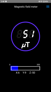 اسکرین شات 1 برنامه Magnetic field meter