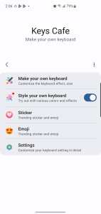 اسکرین شات برنامه Keys Cafe - Make your keyboard 1