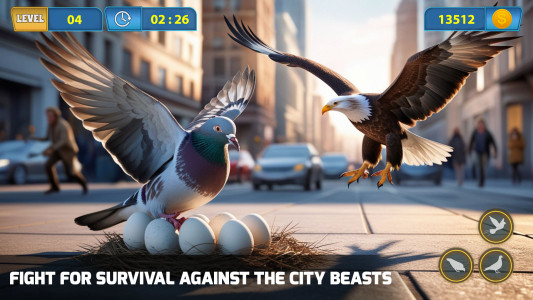 اسکرین شات 5 بازی Flying Pigeon Bird simulator