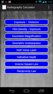 اسکرین شات برنامه Radiography Calculator 1