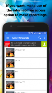 اسکرین شات برنامه TV Turkey Channels Info 2