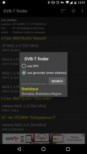 اسکرین شات برنامه DVB-T finder 2