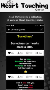 اسکرین شات برنامه Heart Touching Quotes – Life Quotes 2