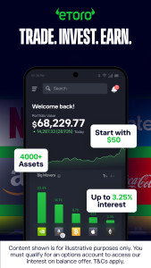 اسکرین شات 1 برنامه eToro: Trade. Invest. Connect.