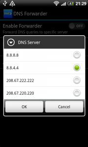اسکرین شات برنامه DNS forwarder 2