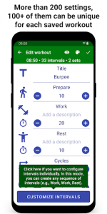 اسکرین شات برنامه Tabata Timer: Interval Timer Workout Timer HIIT 6