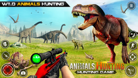 اسکرین شات برنامه Dinosaur Hunting Gun Games 4