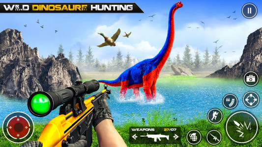 اسکرین شات 3 برنامه Dinosaur Hunting Gun Games