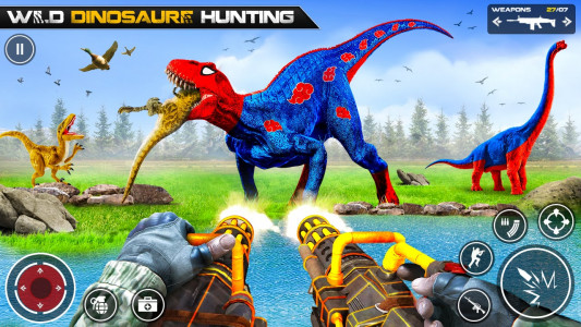 اسکرین شات برنامه Dinosaur Hunting Gun Games 8