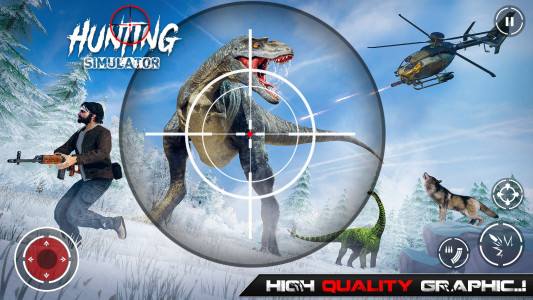 اسکرین شات 6 برنامه Dinosaur Hunting Gun Games