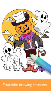 اسکرین شات 2 بازی 2025 Halloween Coloring Books