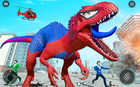 اسکرین شات 7 برنامه Angry Dinosaur City Rampage