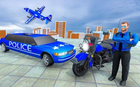 اسکرین شات برنامه US Police ATV Quad Bike Plane Car Transport Games 2