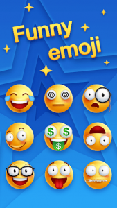 اسکرین شات برنامه Kiwi Keyboard Funny emoji 1