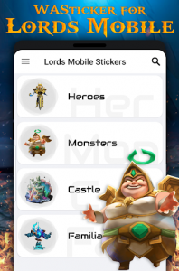 اسکرین شات برنامه WAStickers For Lords Mobile 4