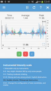 اسکرین شات 2 برنامه Vibration Meter
