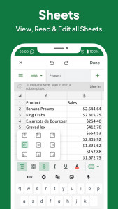 اسکرین شات برنامه SheetsReader:View, Edit, Share 2