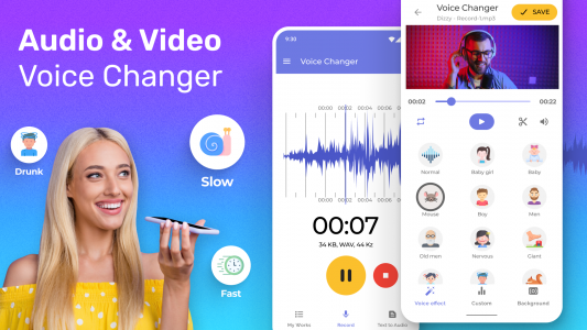 اسکرین شات برنامه Video Voice Changer + Effects 7