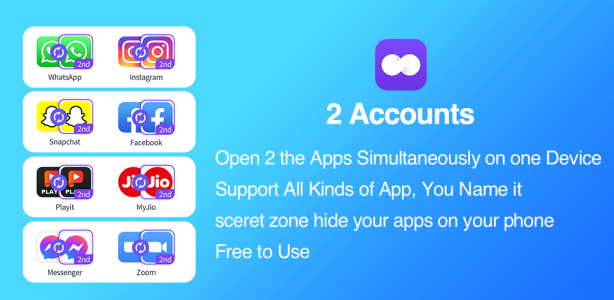 اسکرین شات 5 برنامه 2Accounts - Dual Apps Space