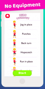 اسکرین شات برنامه Exercise For Kids At Home 4