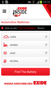 اسکرین شات برنامه Battery App - EXIDE INSIDE 3