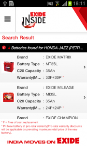 اسکرین شات برنامه Battery App - EXIDE INSIDE 4