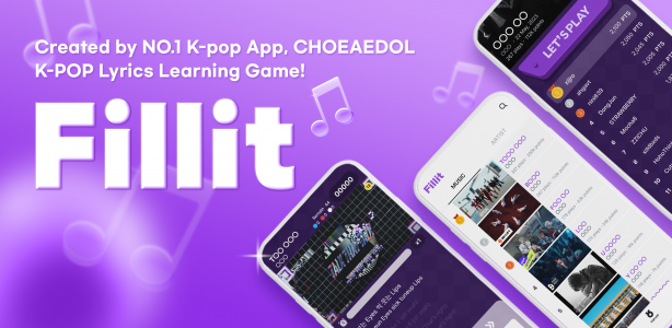 اسکرین شات بازی FillIt-Learn KOREAN with KPOP 1