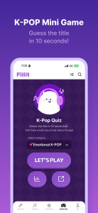 اسکرین شات 6 بازی FillIt: Learn KOREAN with KPOP