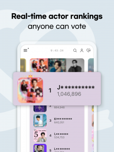 اسکرین شات برنامه CHOEAEDOL CELEB: K-Star Voting 1