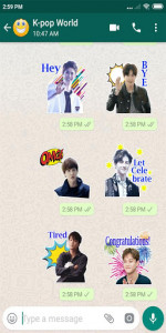 اسکرین شات برنامه EXO 엑소 KPOP Meme Whatsapp Stickers WAStickerApps 5