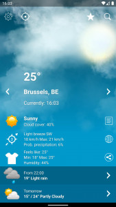 اسکرین شات 1 برنامه Weather Belgium XL PRO