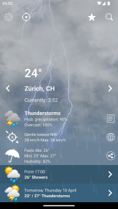اسکرین شات 2 برنامه Weather Switzerland XL PRO