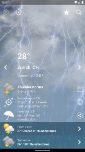 اسکرین شات برنامه Weather Switzerland XL PRO 2