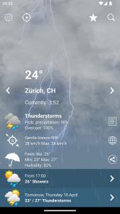 اسکرین شات 2 برنامه Weather Switzerland XL PRO