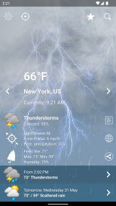 اسکرین شات برنامه Weather XL PRO 2