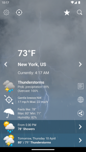 اسکرین شات 2 برنامه Weather XL PRO