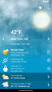 اسکرین شات 1 برنامه Weather XL PRO