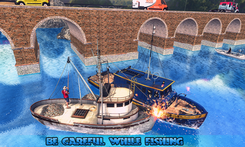 اسکرین شات برنامه Big Fishing Ship Simulator 3D 3