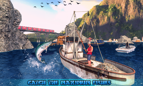اسکرین شات برنامه Big Fishing Ship Simulator 3D 2