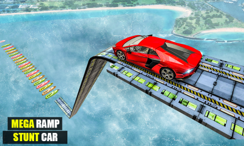 اسکرین شات برنامه Mega Ramp car Impossible Jump 4